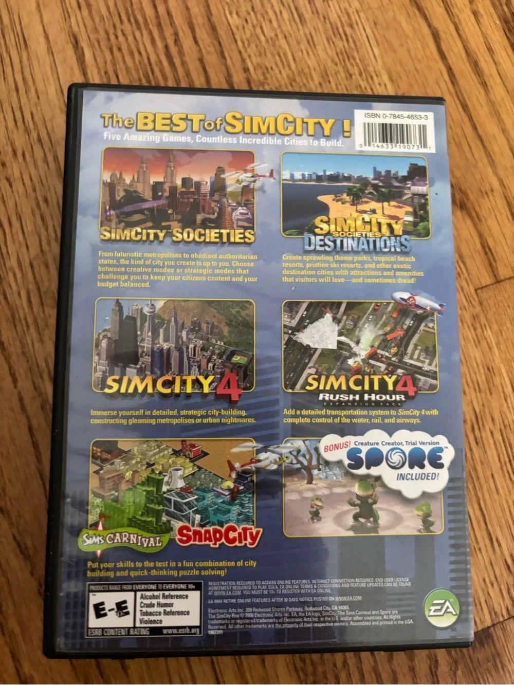 The SimCity Box (PC DVD-ROM Software) Sim City 4 Gaming 5 Games EA $100 Value